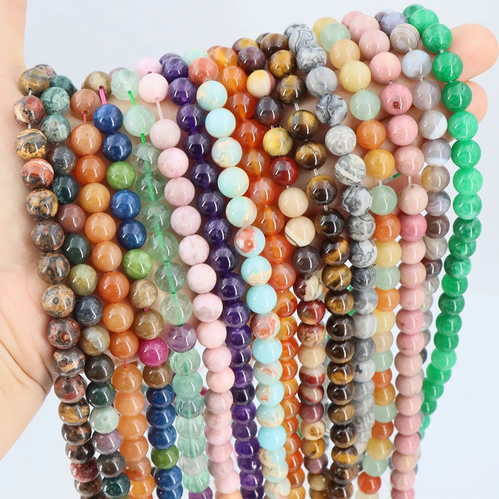Natural Stone Beads Amethyst African Turquoise Agates Round Loose Gems Beads for Jewelry Making DIY Bracelet Necklace 4 6 8 10mm
Natural Stone Beads Amethyst African Turquoise Agates Round Loose Gems Beads for Jewelry Making DIY Bracelet Necklace 4 6 8 10mm