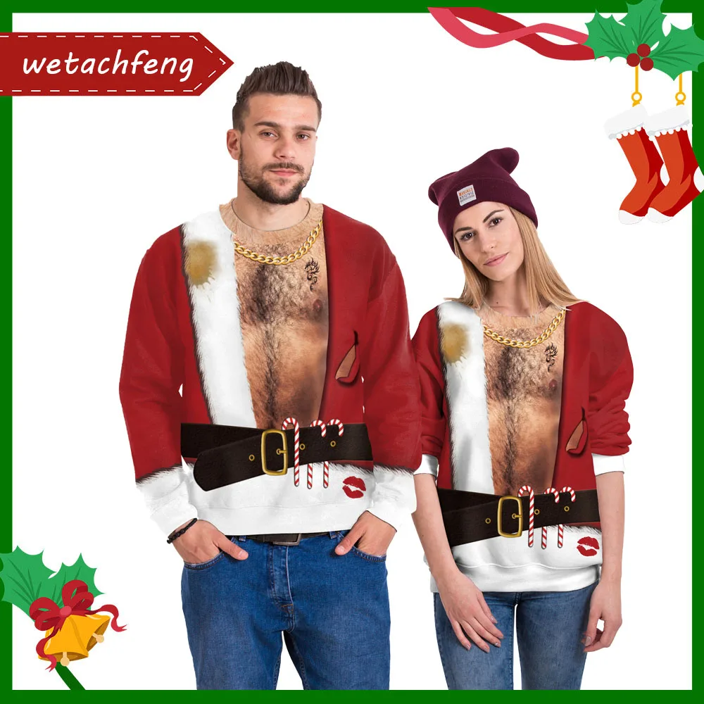 Funny Tacky Women Men Ugly Christmas Sweater 3D Digital Printed Christmas Pullovers Happy New Year Xmas Gifts For Lovers Clothes
Funny Tacky Women Men Ugly Christmas Sweater 3D Digital Printed Christmas Pullovers Happy New Year Xmas Gifts For Lovers Clothes