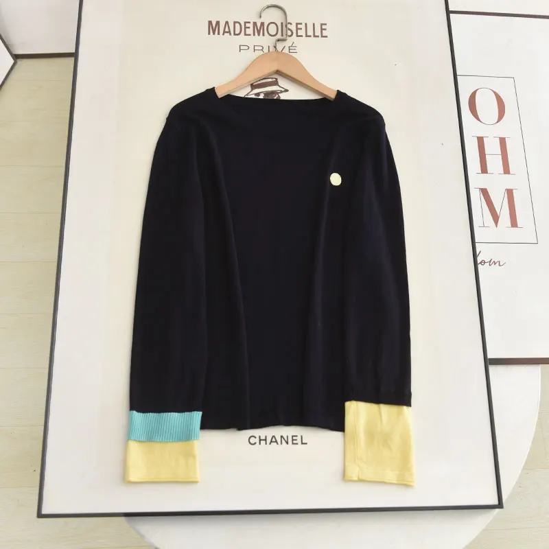 Slim Fit Long Sve Wool Knitwear Color Blo Design Autumn College Sle Versatile Thin Women's Overhead Knitted Top
Slim Fit Long Sve Wool Knitwear Color Blo Design Autumn College Sle Versatile Thin Women's Overhead Knitted Top