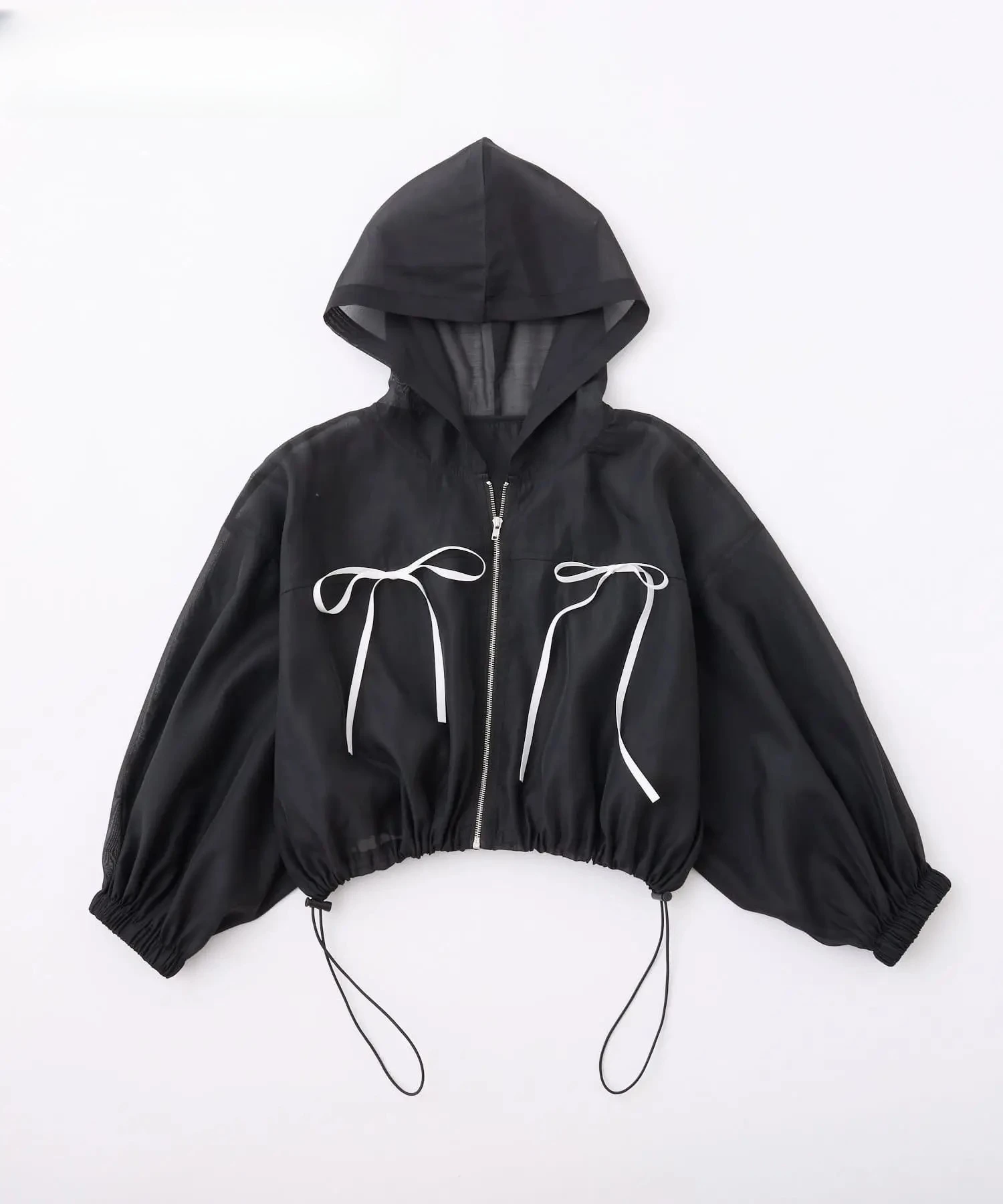 Japanese Summer New Sweet Casual Perspective Bow Strap Hooded Zipper Sunscreen Jacket Versatile Solid Color Short Shirt
Japanese Summer New Sweet Casual Perspective Bow Strap Hooded Zipper Sunscreen Jacket Versatile Solid Color Short Shirt