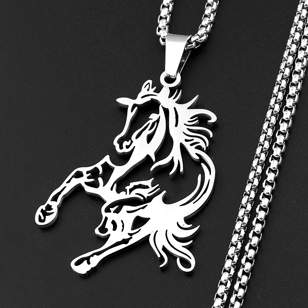 Fashion Horse Racing Male Chain For Women Men Stainless Steel Silver Color Pony Animal Gentle New Design Necklace Jewelry Gifts
Fashion Horse Racing Male Chain For Women Men Stainless Steel Silver Color Pony Animal Gentle New Design Necklace Jewelry Gifts