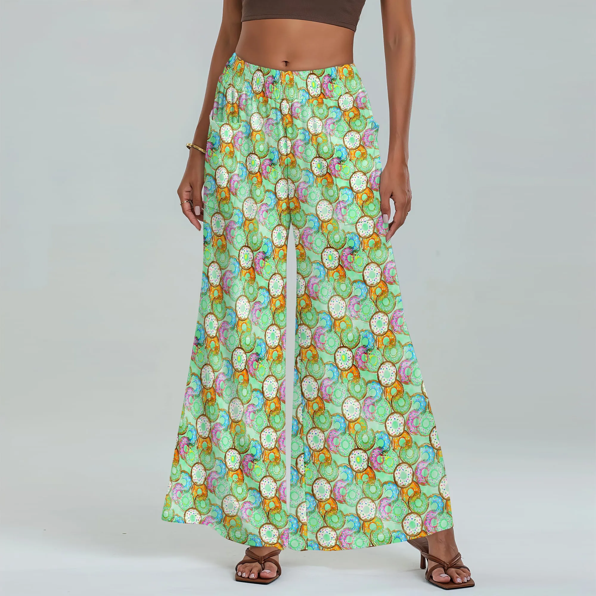 Women's Wide Leg Pants with Pockets Donut Pattern for All Seasons Casual Comfort Brunch Date Shopping
Women's Wide Leg Pants with Pockets Donut Pattern for All Seasons Casual Comfort Brunch Date Shopping
