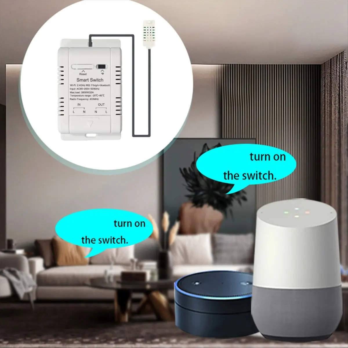 A73T Tuya WiFi Temperature Humidity Switch 20A Wireless Thermostat Intelligent Thermostat Supports Voice Control for Alexa
A73T Tuya WiFi Temperature Humidity Switch 20A Wireless Thermostat Intelligent Thermostat Supports Voice Control for Alexa