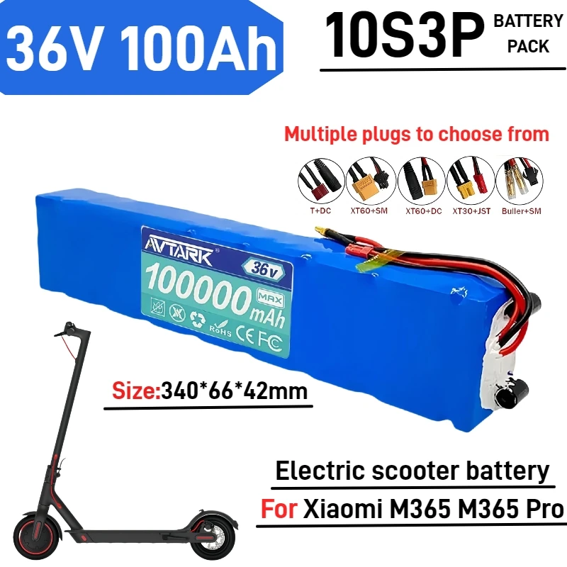 36V 100Ah 10S3P batteries Pack ultra long endurance, for electric balance vehicles Xiaomi electric Scoote Special Battery Pack
36V 100Ah 10S3P batteries Pack ultra long endurance, for electric balance vehicles Xiaomi electric Scoote Special Battery Pack