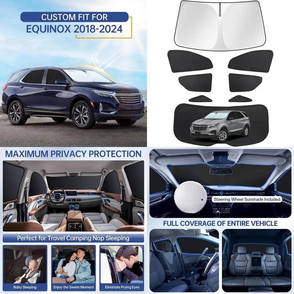 Full Coverage Car Window Shades for SUV 2018-2024, UV Protection, Privacy and Sun Block Shades for Front, Rear, Side Windows
Full Coverage Car Window Shades for SUV 2018-2024, UV Protection, Privacy and Sun Block Shades for Front, Rear, Side Windows