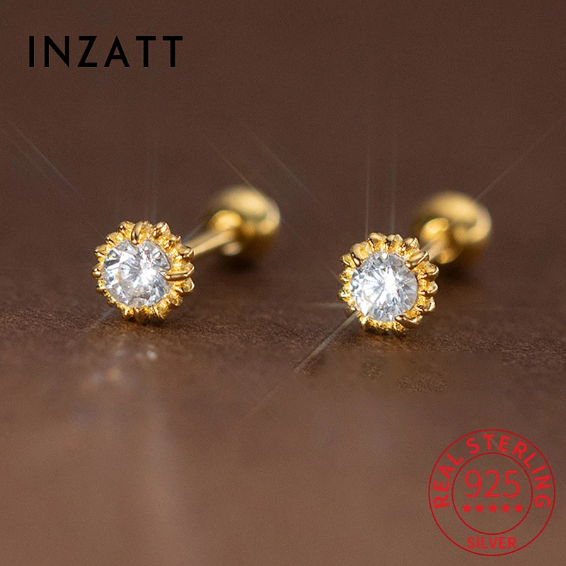 INZATT Real 925 Sterling Silver Zircon Flower Piercing Screw Ball Stud Earrings for Women Classic Minimalist Fine Jewelry
INZATT Real 925 Sterling Silver Zircon Flower Piercing Screw Ball Stud Earrings for Women Classic Minimalist Fine Jewelry