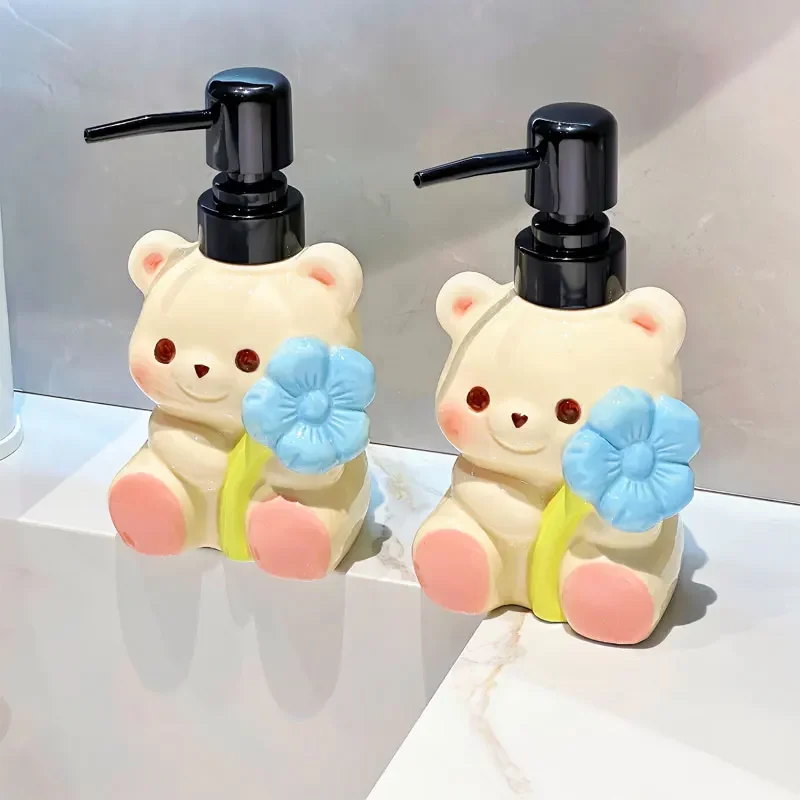 260ml soap dispenser flower bear hand lotion bottle press type household shampoo bath gel bottle lotion sub bottle bathroom
260ml soap dispenser flower bear hand lotion bottle press type household shampoo bath gel bottle lotion sub bottle bathroom