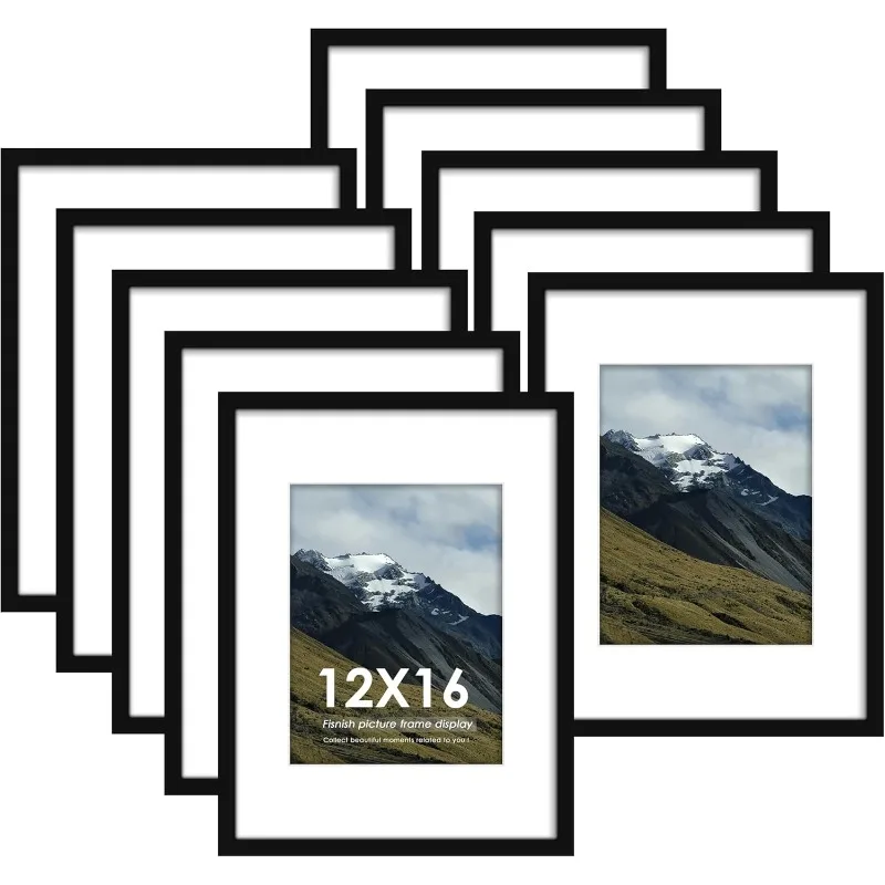 12x16 Picture Frame Sef of 10, Display Pictures 8.5x11 with Mat or 12 x 16 Without Mat, Photo Frame Collage for Wall Gallery
12x16 Picture Frame Sef of 10, Display Pictures 8.5x11 with Mat or 12 x 16 Without Mat, Photo Frame Collage for Wall Gallery