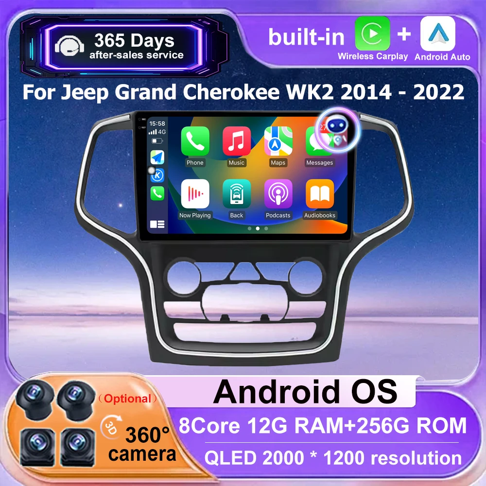 Android Auto Carplay For Jeep Grand Cherokee WK2 2014 - 2022 Car Radio Navigation GPS Multimedia Player Stereo Head Unit 4G WIFI
Android Auto Carplay For Jeep Grand Cherokee WK2 2014 - 2022 Car Radio Navigation GPS Multimedia Player Stereo Head Unit 4G WIFI