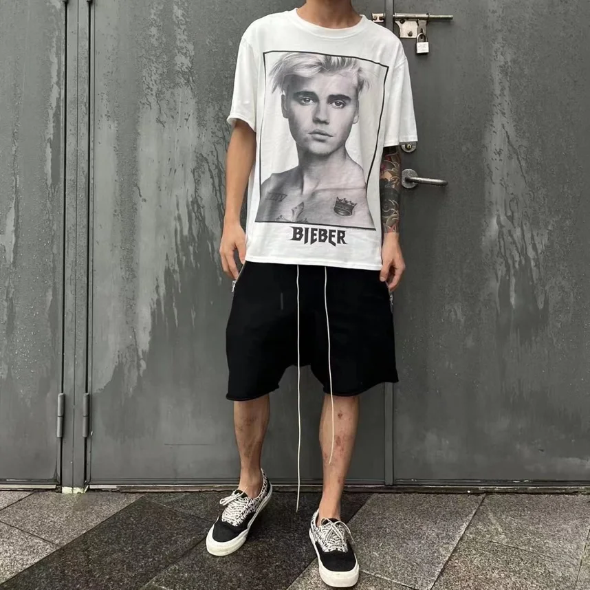 Винтажная мужская футболка с портретом Джастина Бибера или Све, американская повседневная круглая хлопковая молодежная летняя одежда Faion
Винтажная мужская футболка с портретом Джастина Бибера или Све, американская повседневная круглая хлопковая молодежная летняя одежда Faion