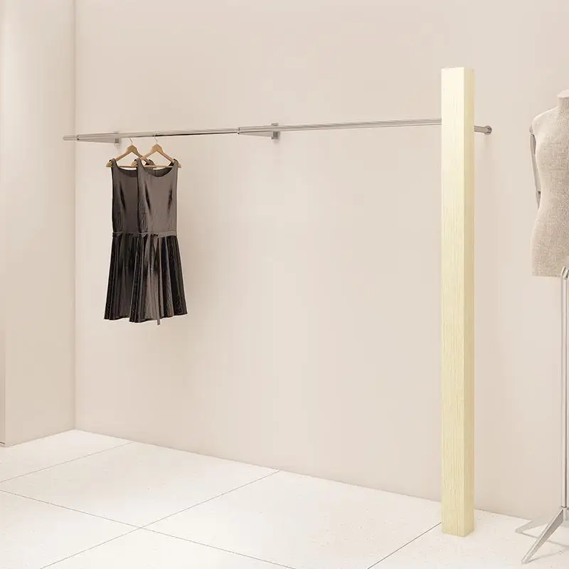 Clothing store display rack Solid wood log upper wall Stainless steel Zhongdao rack Women's clothing store shelf Chinese antique
Clothing store display rack Solid wood log upper wall Stainless steel Zhongdao rack Women's clothing store shelf Chinese antique