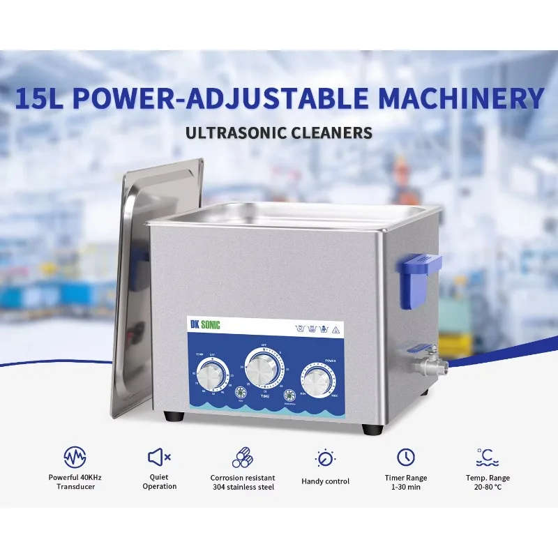 15L Power Adjustable Mechanical Ultrasonic Cleaner for Tools Precision Parts
15L Power Adjustable Mechanical Ultrasonic Cleaner for Tools Precision Parts