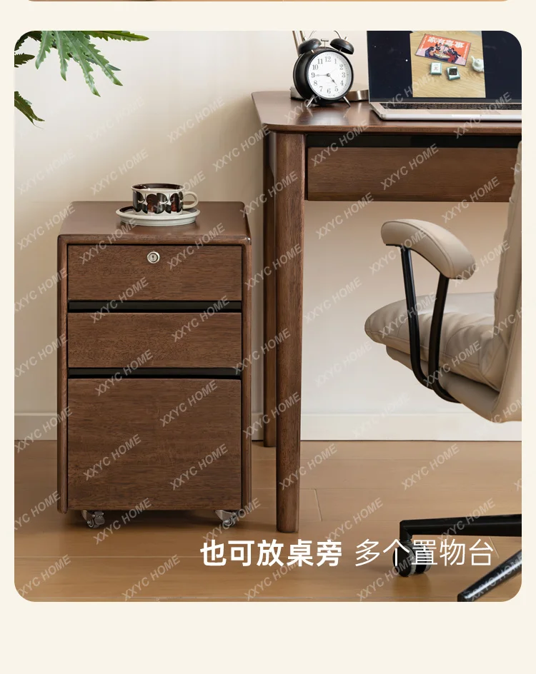Solid Wood Bedside Table Movable Medieval Style Bedroom Retro Storage Cabinet with Lock
Solid Wood Bedside Table Movable Medieval Style Bedroom Retro Storage Cabinet with Lock