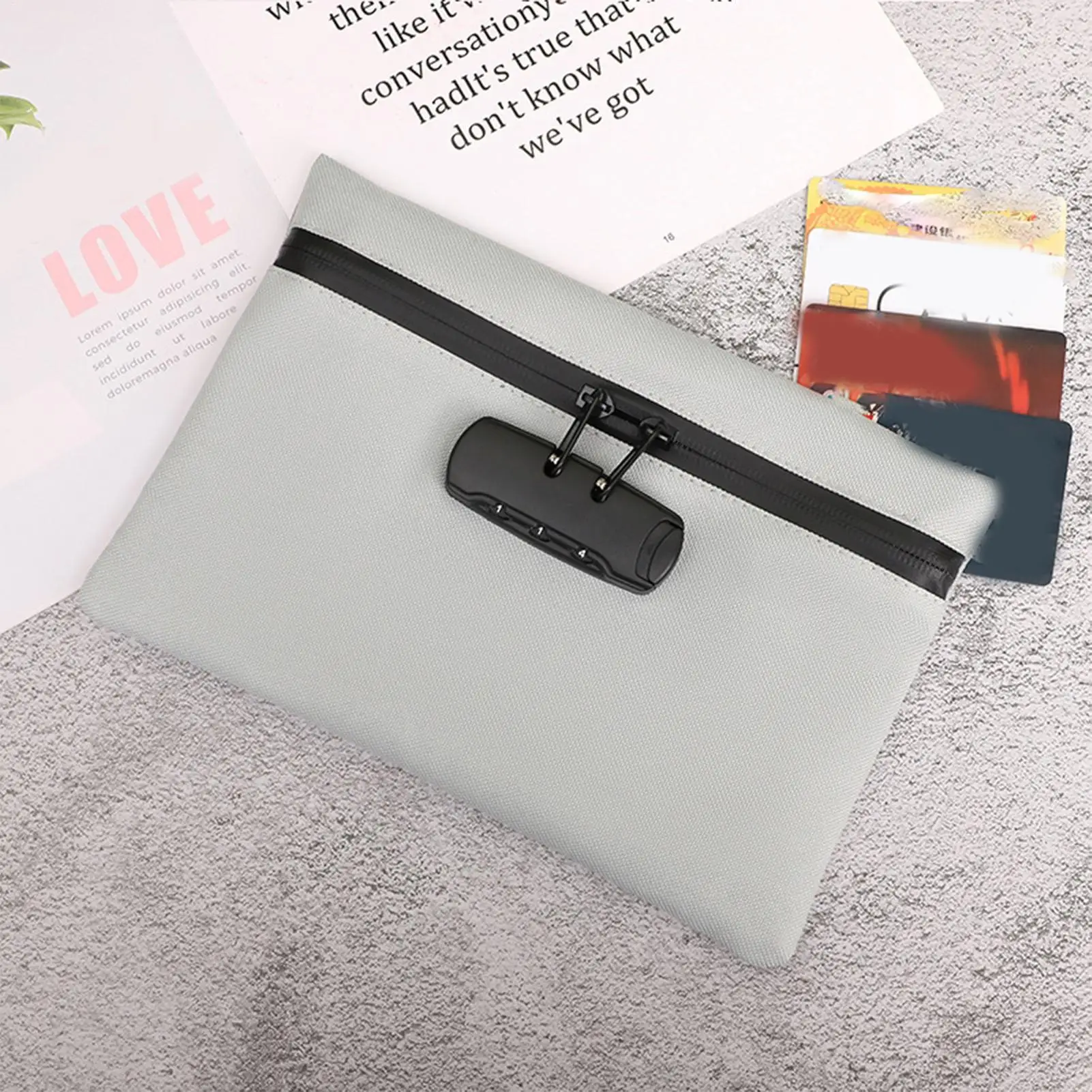 Waterproof PU Money Bag With Lock Document Bag Travel Portable Storage Pouch Security Bag Container For Personal Items
Waterproof PU Money Bag With Lock Document Bag Travel Portable Storage Pouch Security Bag Container For Personal Items