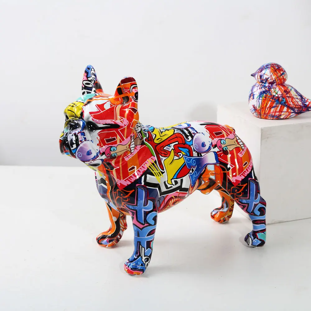 Colorful Graffiti Bulldog Sculpture Pet Dog Creative Statue Home Office Decorations Resin Crafts Ornaments
Colorful Graffiti Bulldog Sculpture Pet Dog Creative Statue Home Office Decorations Resin Crafts Ornaments