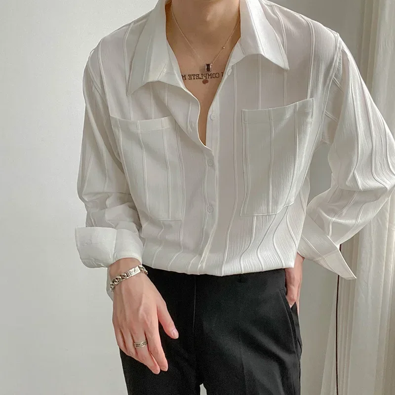 Men's Long Sleeve Non-ironing Drooling Shirt 2024 Spring Light Mature Korean Style Solid Color Shirt Trend Men's Handsome Top
Men's Long Sleeve Non-ironing Drooling Shirt 2024 Spring Light Mature Korean Style Solid Color Shirt Trend Men's Handsome Top