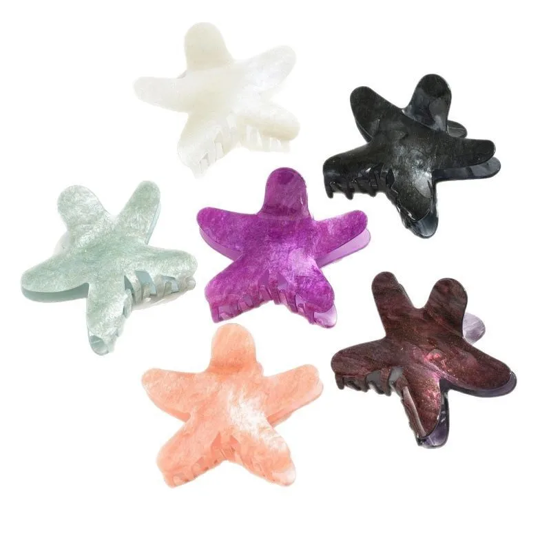 Acrylic Starfish Grab Clip Fashionable Five-pointed Star Ponytail Clip, Cute Star Hairpin, Seaside Vacation Shark Clip Wholesale
Acrylic Starfish Grab Clip Fashionable Five-pointed Star Ponytail Clip, Cute Star Hairpin, Seaside Vacation Shark Clip Wholesale