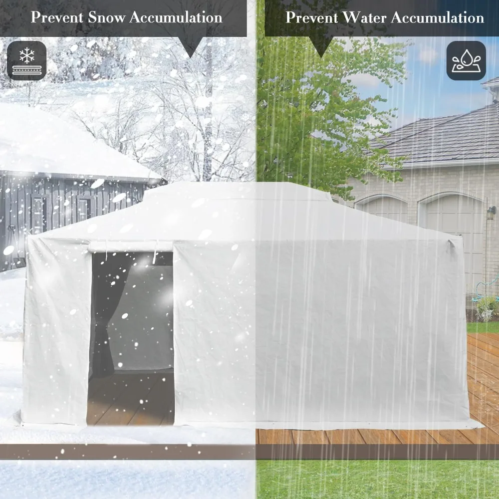 10' x 12' Universal Winter Gazebo Cover, All Season Waterproof Enclosed Cover with Sidewalls & Ventilated Mesh Windows
10' x 12' Universal Winter Gazebo Cover, All Season Waterproof Enclosed Cover with Sidewalls & Ventilated Mesh Windows