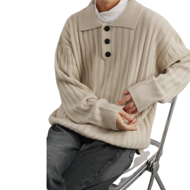 Winter New Warm Retro Knitted Pullover Sweater Fashionable Men's Versatile Casual Long Sleeved Fashion Polo Shirt Lapel Sweater
Winter New Warm Retro Knitted Pullover Sweater Fashionable Men's Versatile Casual Long Sleeved Fashion Polo Shirt Lapel Sweater