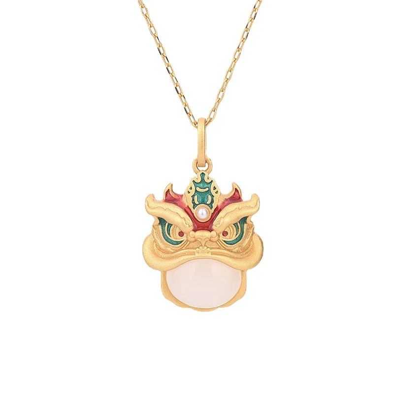 White Natural Jade Lion Pendant Necklace Luxury 18K Gold Plated Vintage Stone Gifts for Women Charm Real Jewelry
White Natural Jade Lion Pendant Necklace Luxury 18K Gold Plated Vintage Stone Gifts for Women Charm Real Jewelry