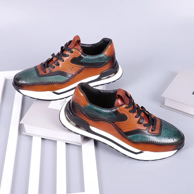 CLAIAMI Fashion Handmade Cow Leather Men Sneakers Lace-up Rubber Casual Men Shoes Luxury Design Shoes for Men Zapatos De Hombre
CLAIAMI Fashion Handmade Cow Leather Men Sneakers Lace-up Rubber Casual Men Shoes Luxury Design Shoes for Men Zapatos De Hombre