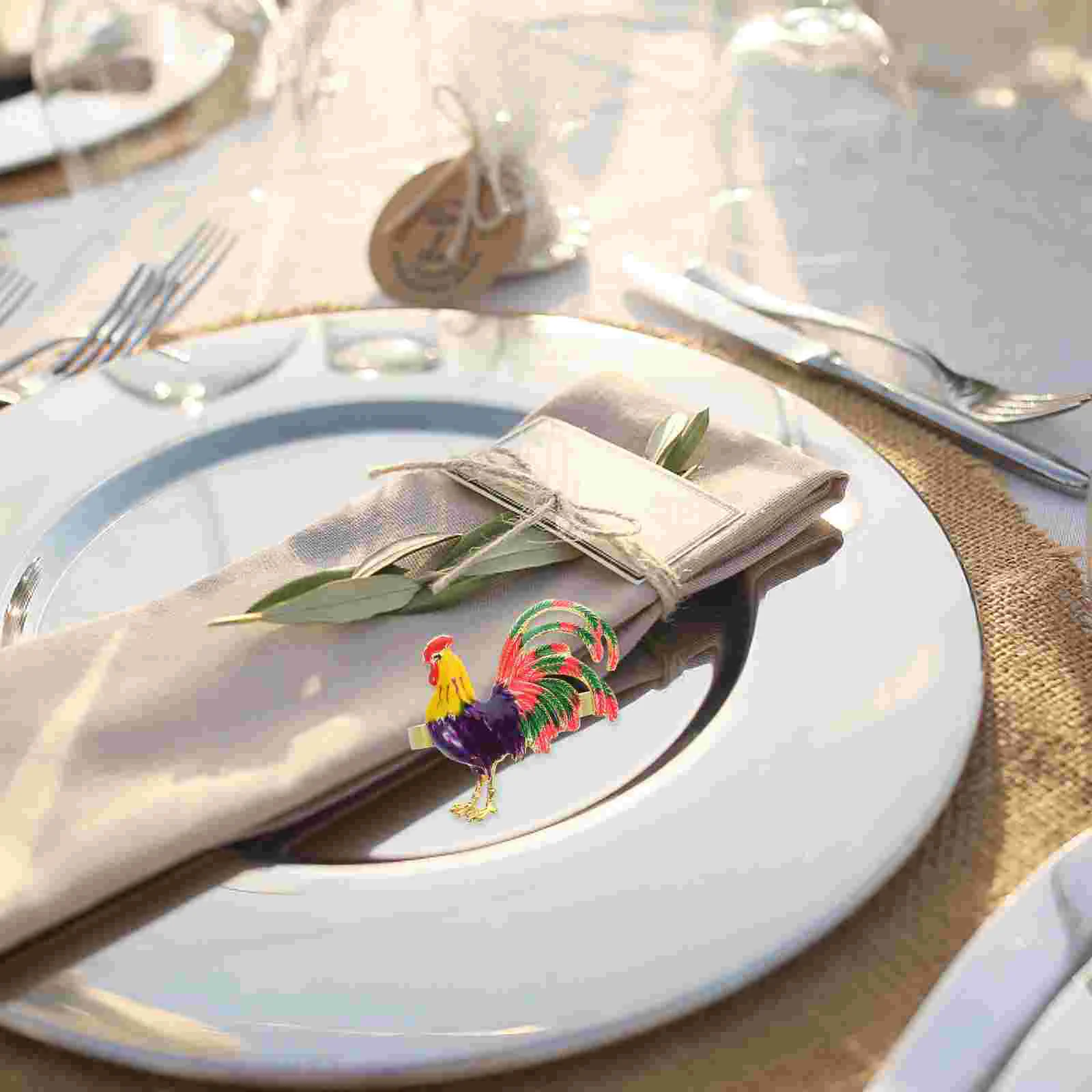 4 Pcs Napkin Rings Rooster Button Table Napkins for Wedding Wear-resistant Serviette Buckle Chic Decor Party Hotel Banquet
4 Pcs Napkin Rings Rooster Button Table Napkins for Wedding Wear-resistant Serviette Buckle Chic Decor Party Hotel Banquet