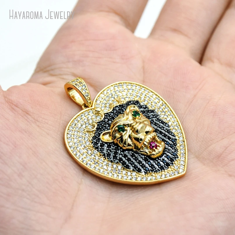 5Pcs Gold Color Gift For Her Jewelry Wholesale Hearts Heart Shape Point Lion Head Invisible Setting Copper Pendant
5Pcs Gold Color Gift For Her Jewelry Wholesale Hearts Heart Shape Point Lion Head Invisible Setting Copper Pendant