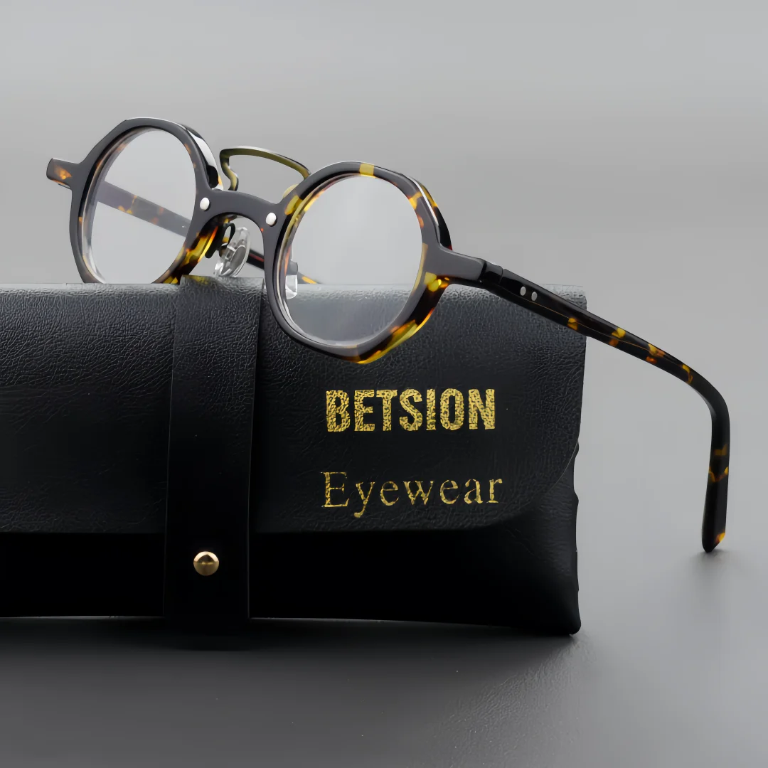 BETSION Vintage Japanese Style Round Acetate Eyeglass Frame Irregular Black And Tortoiseshell Retro Spectacle Men Women #56009
BETSION Vintage Japanese Style Round Acetate Eyeglass Frame Irregular Black And Tortoiseshell Retro Spectacle Men Women #56009
