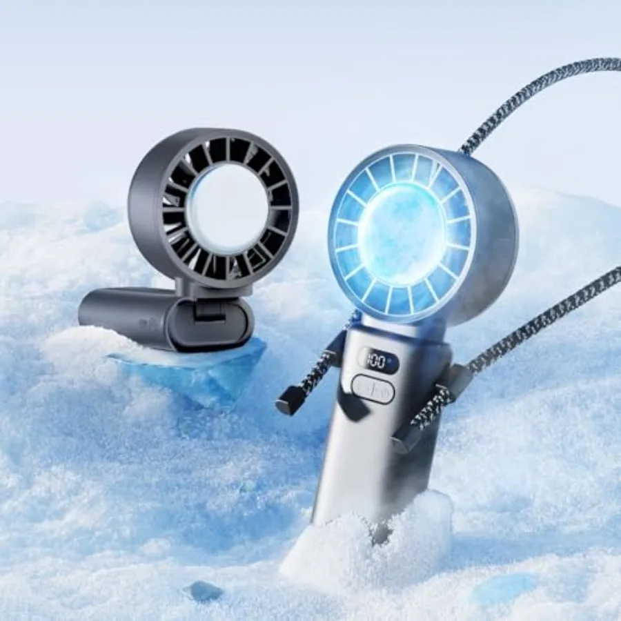Portable Handheld Turbo Fan with Ice Cooling Plate, 100 Speeds, 5000mAh 19H Runtime, 120° Foldable Rechargeable Mini Personal F
Portable Handheld Turbo Fan with Ice Cooling Plate, 100 Speeds, 5000mAh 19H Runtime, 120° Foldable Rechargeable Mini Personal F