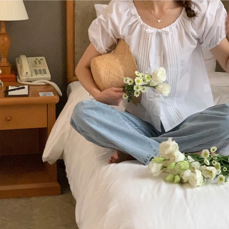 Sweet Fre ort Sve Bubble Sve round Ne irt Женский летний топ 2023, хлопковый, повседневный, модный, рта, длина
Sweet Fre ort Sve Bubble Sve round Ne irt Женский летний топ 2023, хлопковый, повседневный, модный, рта, длина