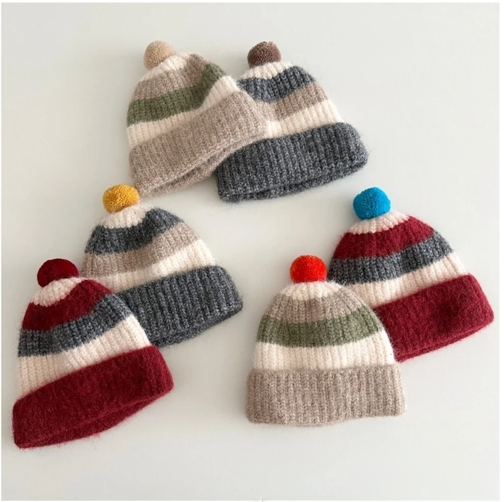 Kids Stylish Striped Color Knit Hat Autumn Winter Hat Advanced Stripes Versatile Couple cap Warm Unisex Ear Protection Hat Gift
Kids Stylish Striped Color Knit Hat Autumn Winter Hat Advanced Stripes Versatile Couple cap Warm Unisex Ear Protection Hat Gift