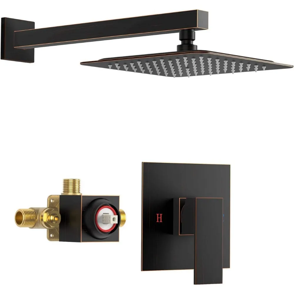 Shower Faucet Set with Valve, 8 Inch Square Showers Head and Handle Set, Single Handle Showers Trim Kit with, Shower Faucets
Shower Faucet Set with Valve, 8 Inch Square Showers Head and Handle Set, Single Handle Showers Trim Kit with, Shower Faucets