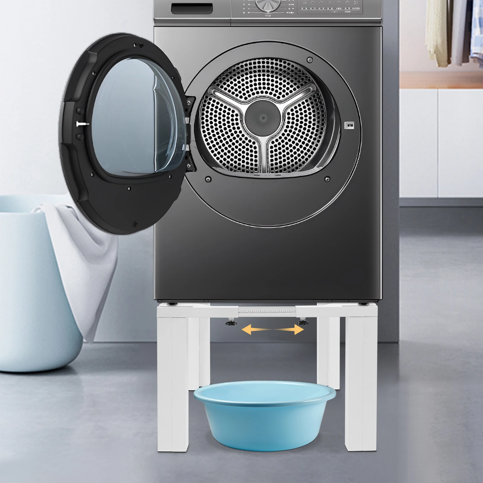 Stainless Steel Washing Machine Stand,16in White Square Adjustable Washing Machine Stand Floor-Mounted for Laundry Rooms
Stainless Steel Washing Machine Stand,16in White Square Adjustable Washing Machine Stand Floor-Mounted for Laundry Rooms