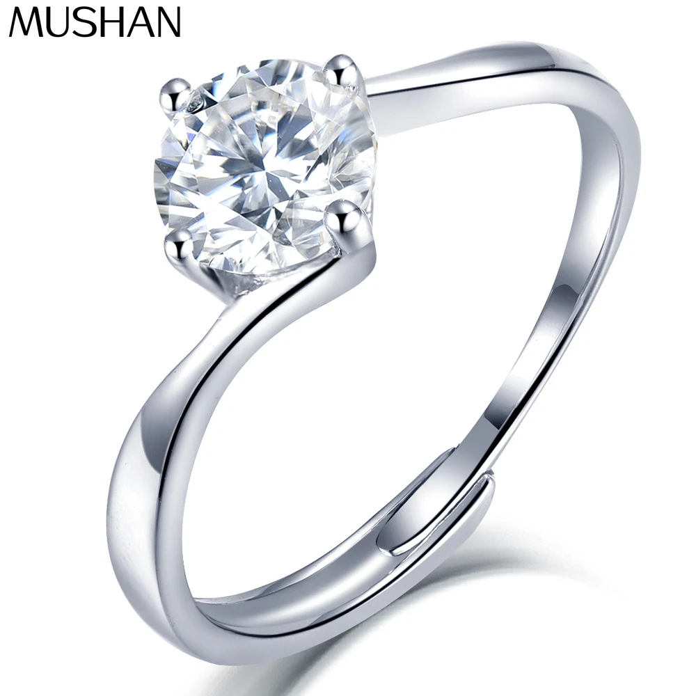 MuShan Designer Jewelry 925 Sterling Silver Ring Round Moissanite Statement Ring for Partner 18K Gold Plated MST Patent Rings
MuShan Designer Jewelry 925 Sterling Silver Ring Round Moissanite Statement Ring for Partner 18K Gold Plated MST Patent Rings