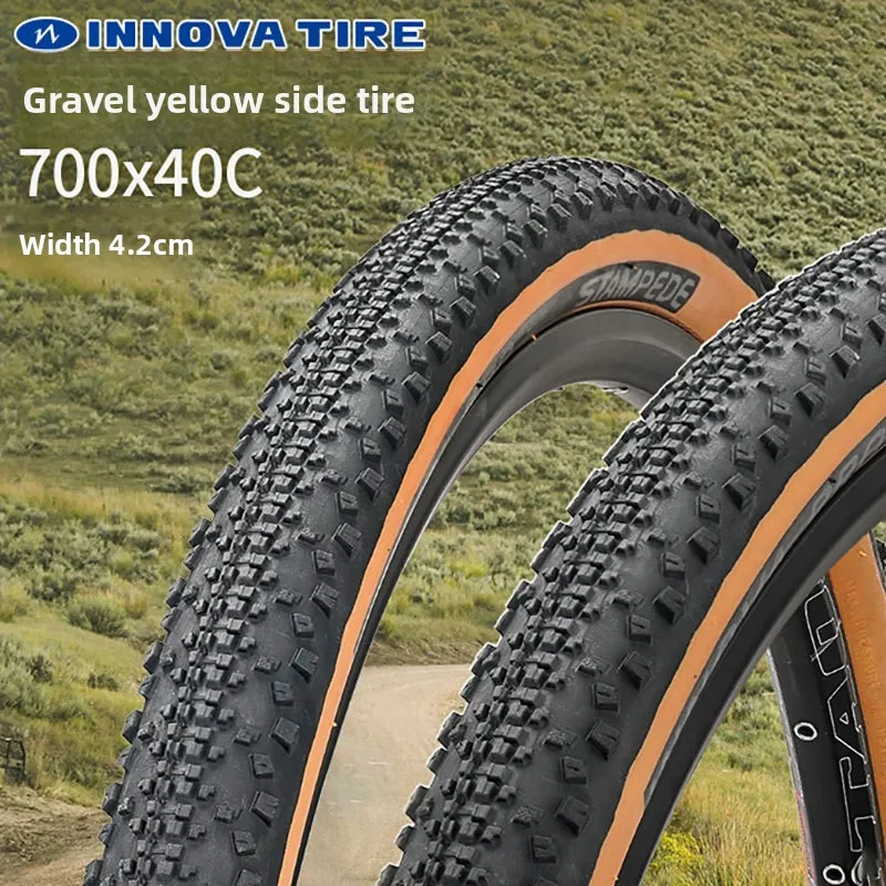 INOVA Yellow Edge Tire Gravel Road Bike, Off-Road Tire 700x40c Ultra Light Stab Proof Tire
INOVA Yellow Edge Tire Gravel Road Bike, Off-Road Tire 700x40c Ultra Light Stab Proof Tire