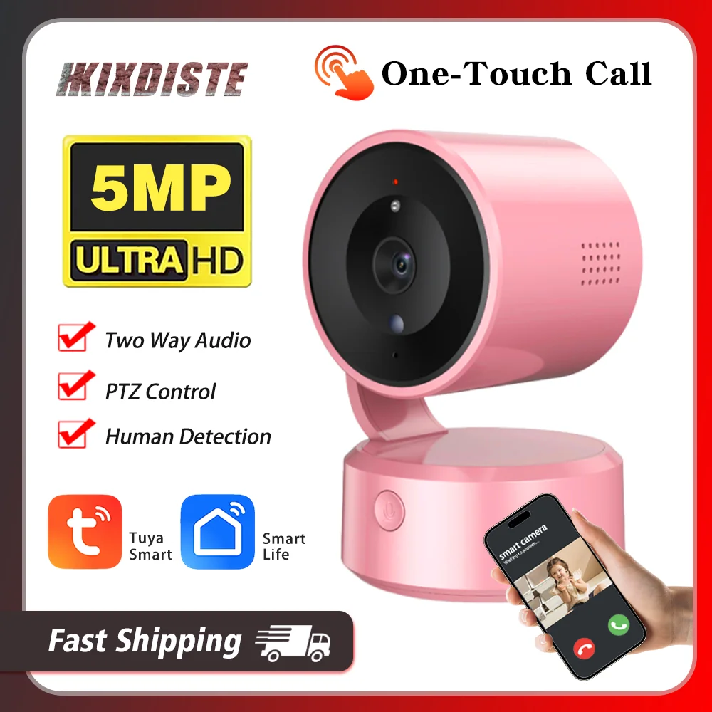 Tuya Smart 5MP HD Одно касание вызова Крытый радионяня PTZ Wi-Fi IP-камера Беспроводная защита безопасности Камера с подключением Bluetooth
Tuya Smart 5MP HD Одно касание вызова Крытый радионяня PTZ Wi-Fi IP-камера Беспроводная защита безопасности Камера с подключением Bluetooth
