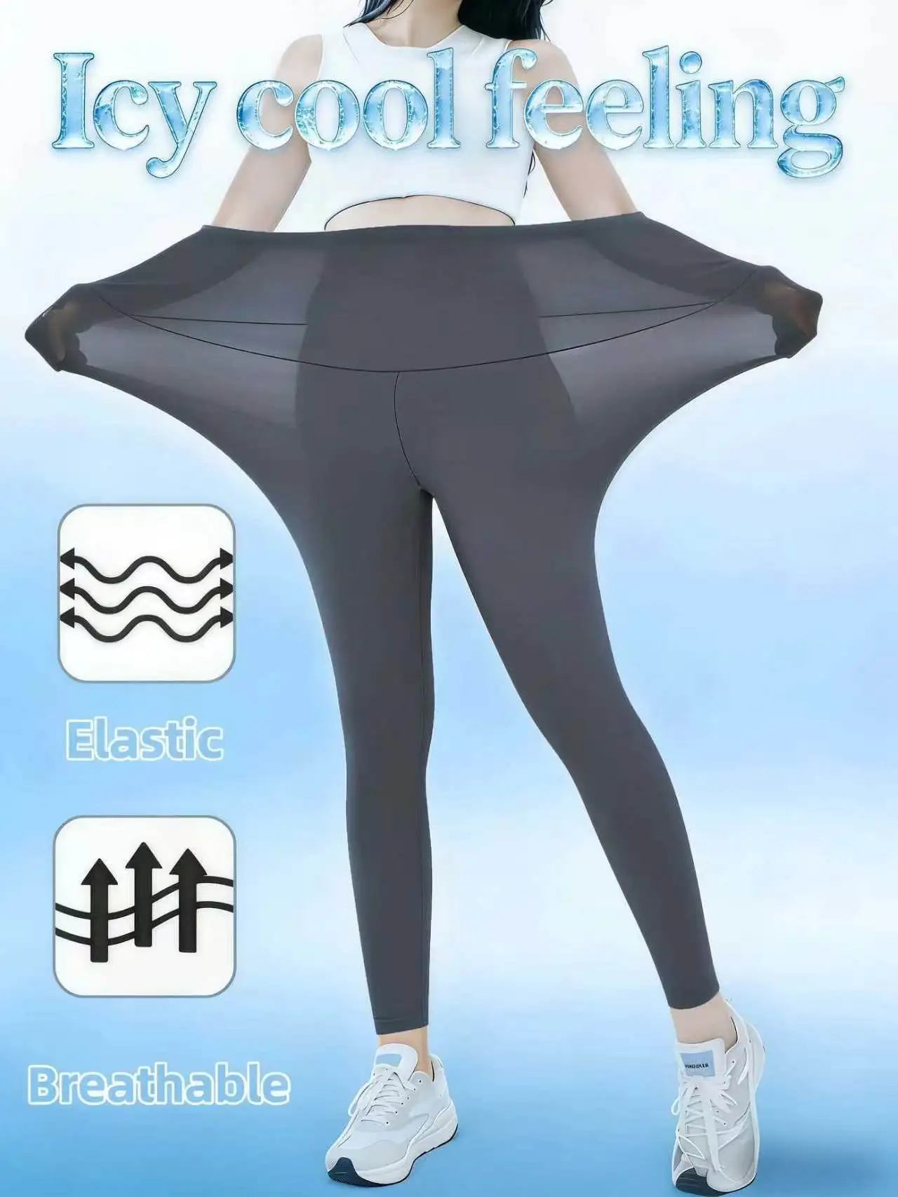 Women's Gray Cooling Breathable High-Elastic High-Waist Casual Fashion Yoga Pants - Spring Summer Daily Wear and Sports
Women's Gray Cooling Breathable High-Elastic High-Waist Casual Fashion Yoga Pants - Spring Summer Daily Wear and Sports