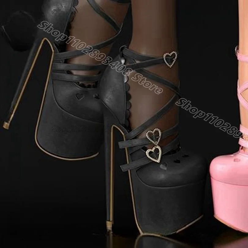Black Heart Shape Buckle Stiletto Pumps Trim Round Toe Platform Women Shoes Spring Women Ankle Buckle Pumps Zapatos Para Mujere
Black Heart Shape Buckle Stiletto Pumps Trim Round Toe Platform Women Shoes Spring Women Ankle Buckle Pumps Zapatos Para Mujere