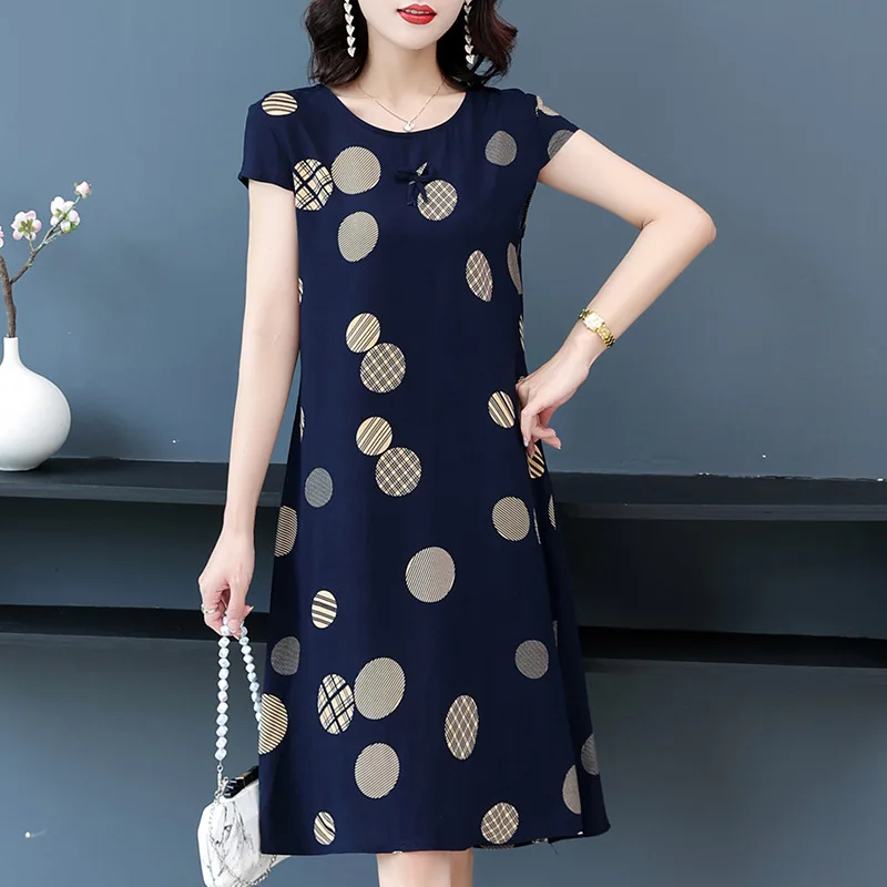 Women's Vintage Print Round Neck Floral Dress Summer New Versatile Casual Dress
Women's Vintage Print Round Neck Floral Dress Summer New Versatile Casual Dress