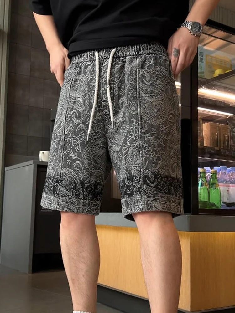 Rustic Gradient Denim Shorts Men's Summer New American Retro Casual Loose Straight Five-Point Pants Waist Nut Flower Aging
Rustic Gradient Denim Shorts Men's Summer New American Retro Casual Loose Straight Five-Point Pants Waist Nut Flower Aging