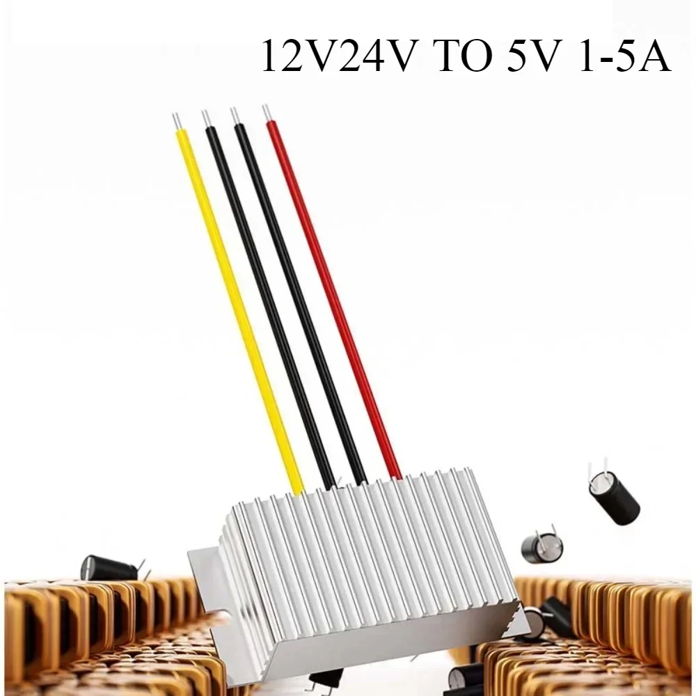 24V to 5V1A-5A 12V to 5V 5A 25W Power Converter Input Voltage 8-36V DC DC Step-down Module Buck to 5V Switching Power Supply
24V to 5V1A-5A 12V to 5V 5A 25W Power Converter Input Voltage 8-36V DC DC Step-down Module Buck to 5V Switching Power Supply