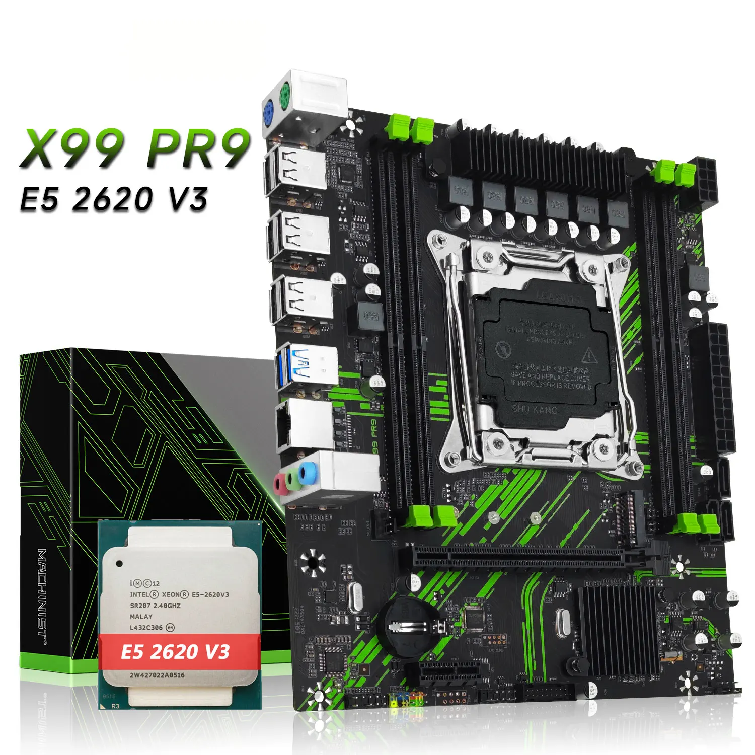 MACHINIST X99 PR9 X99 Motherboard Combo With Intel Xeon E5 2620 V3 CPU LGA 2011-3 Support DDR4 RAM Memory SATA/NVME M.2 Slot
MACHINIST X99 PR9 X99 Motherboard Combo With Intel Xeon E5 2620 V3 CPU LGA 2011-3 Support DDR4 RAM Memory SATA/NVME M.2 Slot