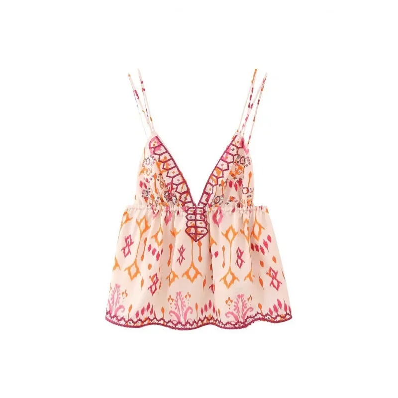 2025 New Summer Women's Fashion Versatile Sexy V-Neck Sleeveless Embroidery Beaded Print Short Top
2025 New Summer Women's Fashion Versatile Sexy V-Neck Sleeveless Embroidery Beaded Print Short Top
