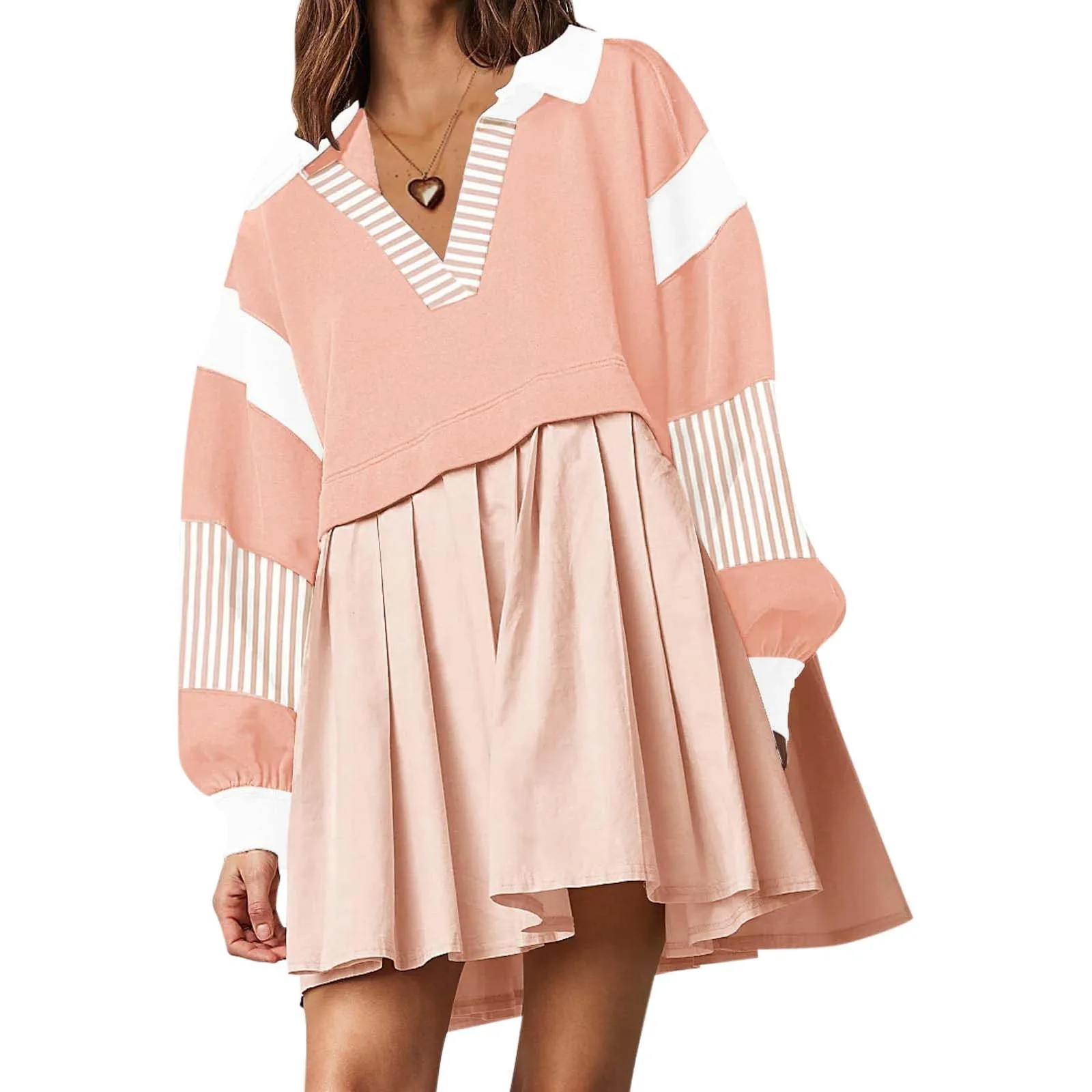 Женские осенние и зимние повседневные осенние платья в стиле пэчворк с v-образным вырезом и длинными рукавами, нерегулярные плиссированные лоскутные платья с цветными блоками для женщин
Женские осенние и зимние повседневные осенние платья в стиле пэчворк с v-образным вырезом и длинными рукавами, нерегулярные плиссированные лоскутные платья с цветными блоками для женщин