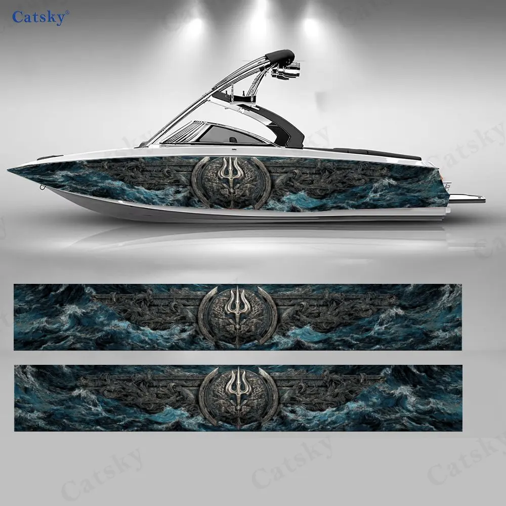 Power of Poseidon Surging Waves Boat Stickers, PVC Waterproof Vinyl Wrap Decals for Fishing Boats, Durable and Stylish Design
Power of Poseidon Surging Waves Boat Stickers, PVC Waterproof Vinyl Wrap Decals for Fishing Boats, Durable and Stylish Design