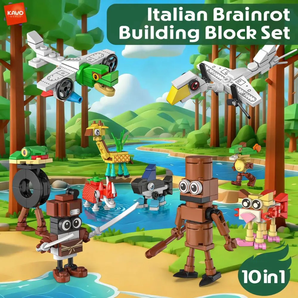 KAVOWORLD 10 in 1 Multifunctional Animal Building Blocks 351PCS Creative Italian Brainrot Bricks Desktop Decor Gifts for Boys
KAVOWORLD 10 in 1 Multifunctional Animal Building Blocks 351PCS Creative Italian Brainrot Bricks Desktop Decor Gifts for Boys