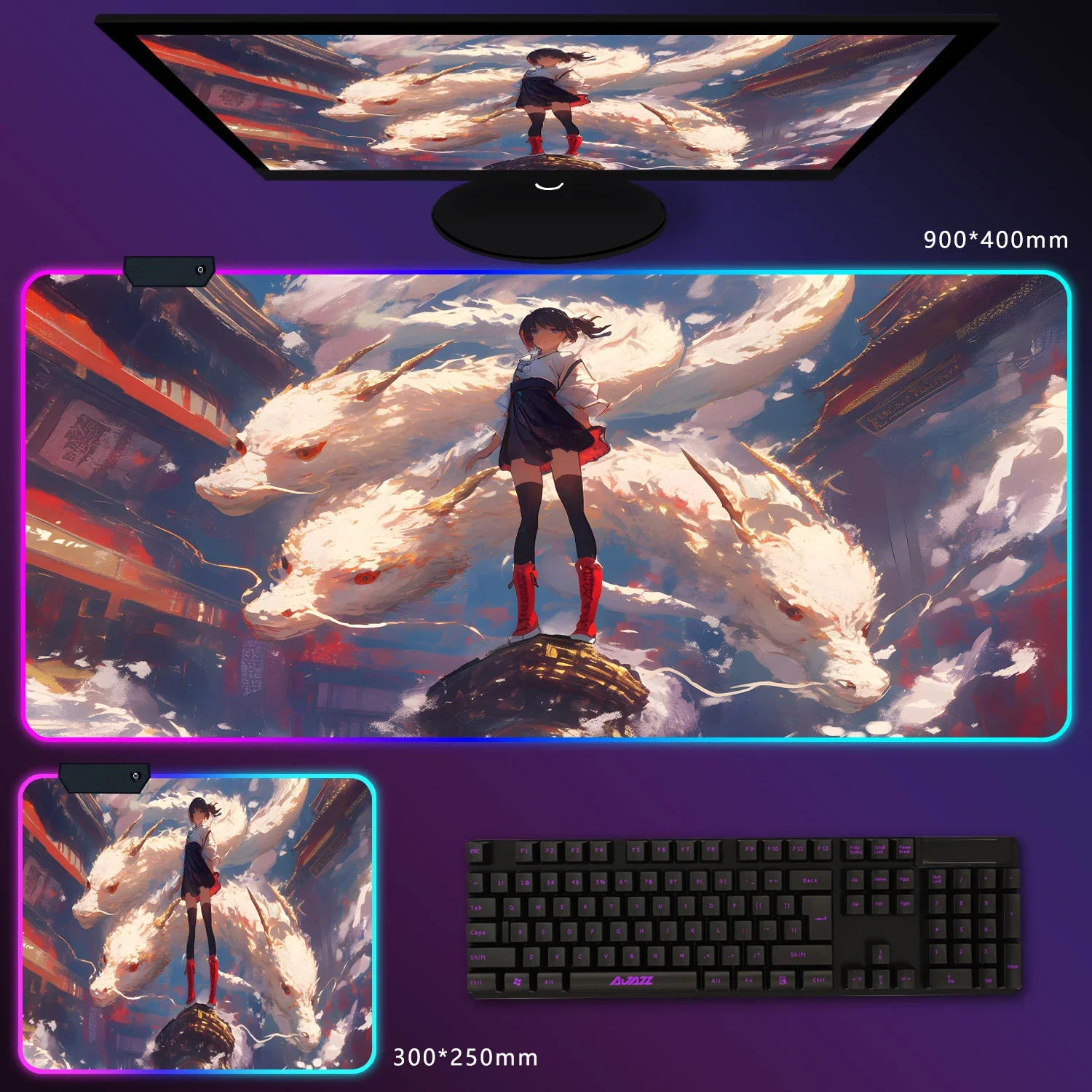 RGB Gaming mouse pad XXL 40x90cm large locking table mat natural rubber non-slip base FPS/MOBA special computer accessories
RGB Gaming mouse pad XXL 40x90cm large locking table mat natural rubber non-slip base FPS/MOBA special computer accessories