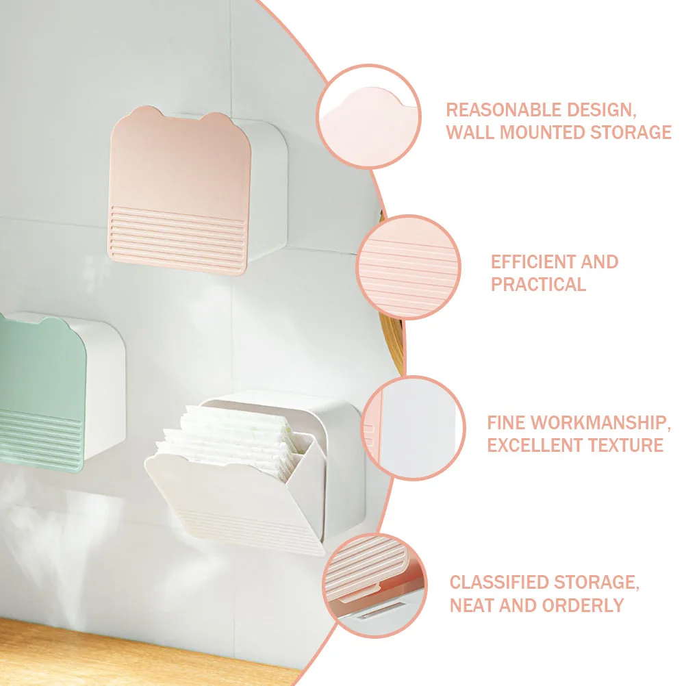 Sanitary Napkin Storage Box Wall Mounted Holder Cotton Pad Swab Dispenser Multifunctional Container Space Saving Design Premium 
Sanitary Napkin Storage Box Wall Mounted Holder Cotton Pad Swab Dispenser Multifunctional Container Space Saving Design Premium