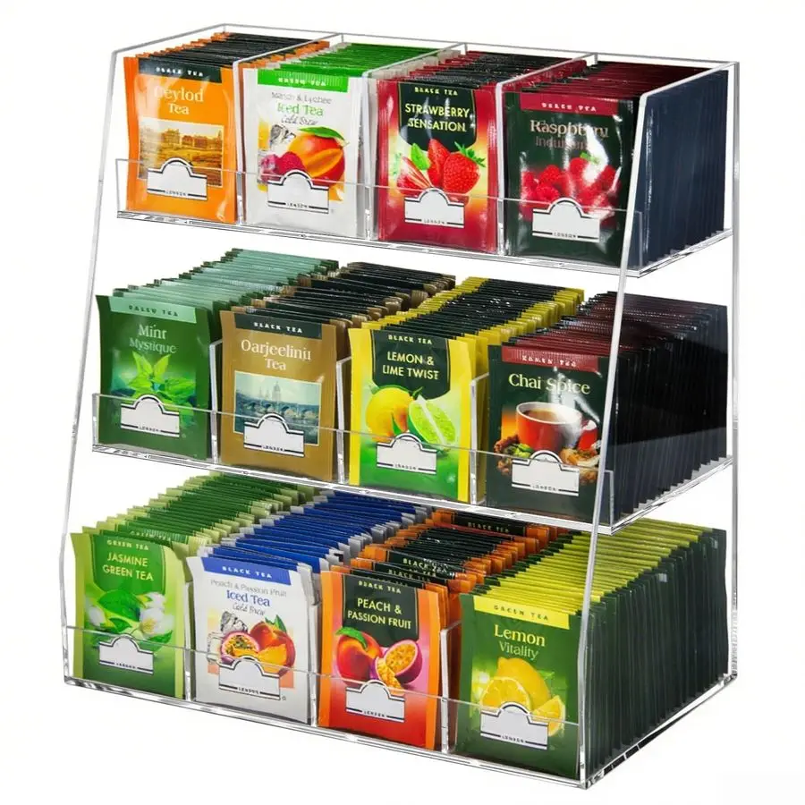 Органайзер для чайных пакетиков, 3-ярусная прозрачная подставка для хранения чайных пакетиков, современный органайзер для чая для столешницы, шкафа, не требует сборки
Органайзер для чайных пакетиков, 3-ярусная прозрачная подставка для хранения чайных пакетиков, современный органайзер для чая для столешницы, шкафа, не требует сборки