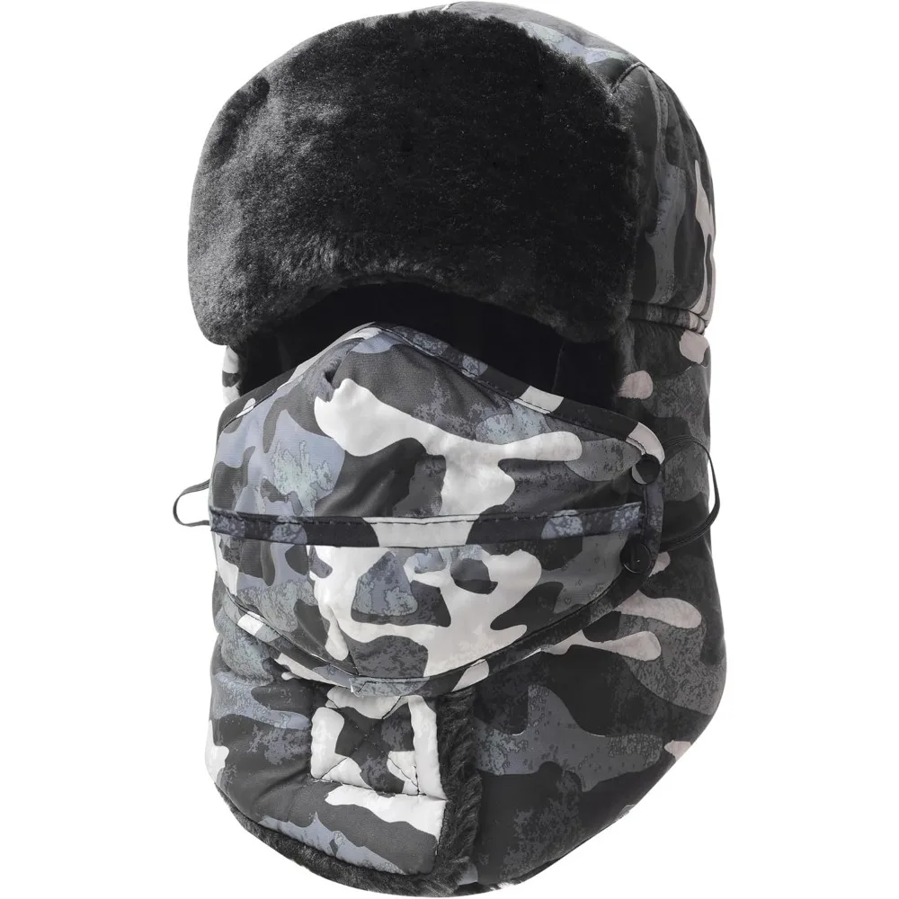 Trooper Trapper Hat,Winter Ski Hat with Winter Ear Flap and Ski Windproof Mask
Trooper Trapper Hat,Winter Ski Hat with Winter Ear Flap and Ski Windproof Mask